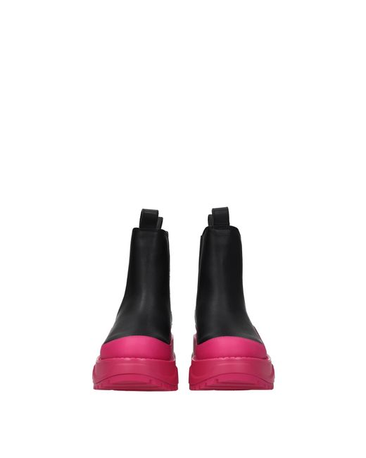 Michael Kors Ankle Boots Dupree Leather Fluo Pink | Lyst
