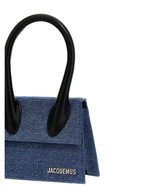 Jacquemus Blue Le Chiquito Moyen Hand Bags