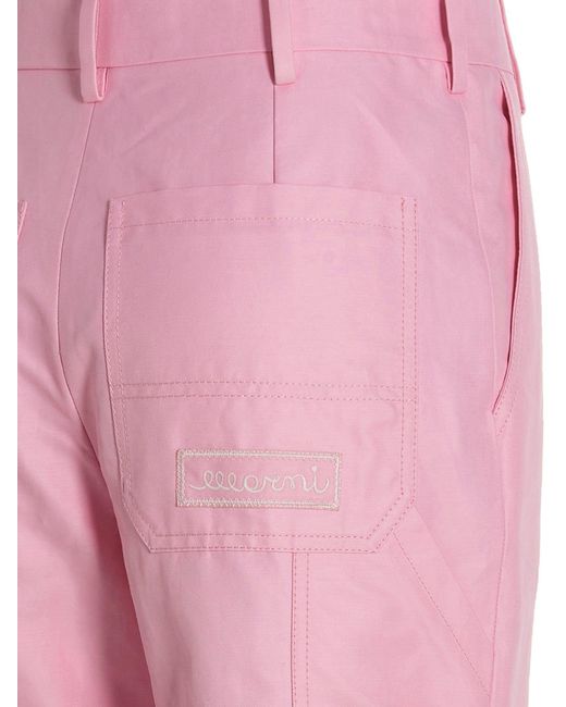 Marni Pink Logo Embroidery Pants