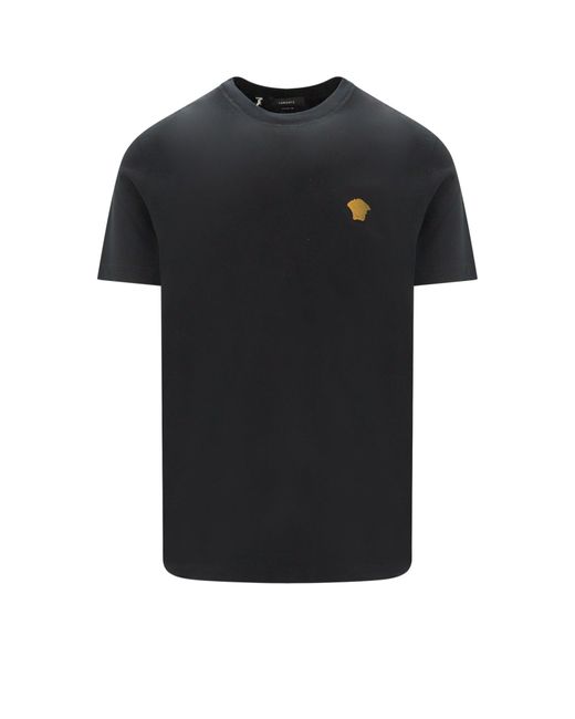 T-Shirt Con Ricamo Medusa di Versace in Black da Uomo