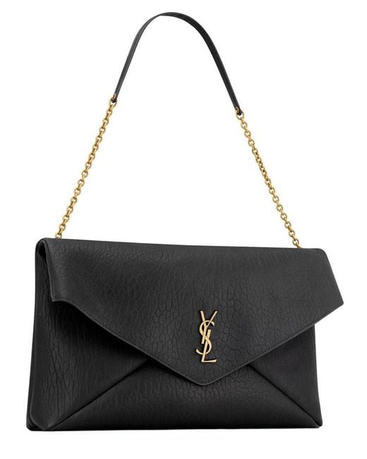 Saint Laurent Black Clutch Bag "Envelope Cassandre" Xxl