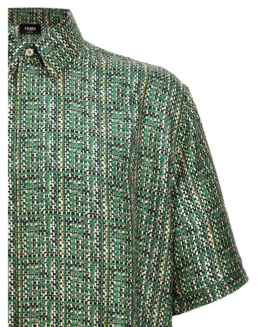 Fendi Green 'Ff' Shirt for men