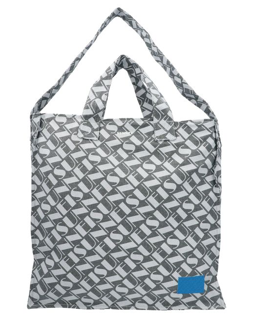 Sunnei Blue Logo Print Denim Shopping Bag for men