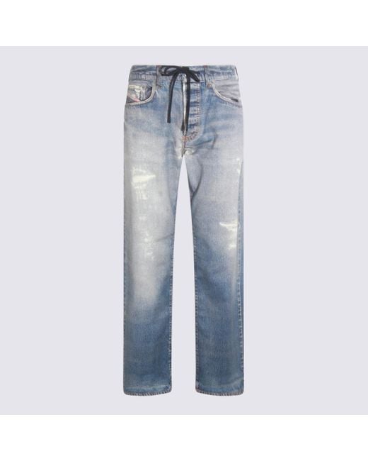 DIESEL Blue Cotton Denim Jeans for men