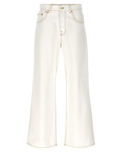 Le De-NîMes Large Jeans Bianco di Jacquemus in White