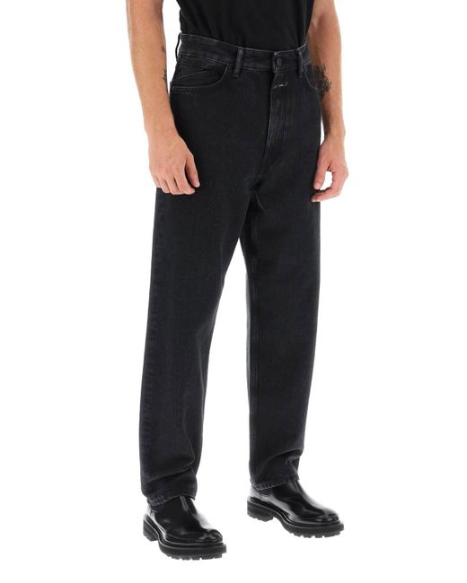 Closed Black Regular Fit Jeans With Tapered Leg for men