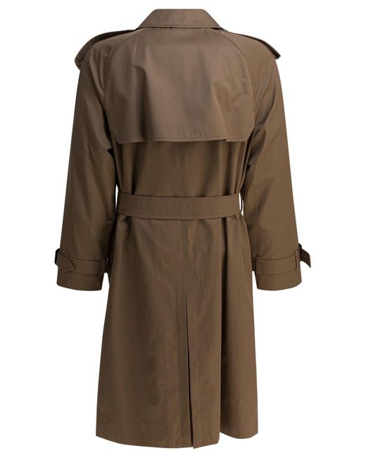 Burberry Brown Long Double-Breasted Trench Coat for men