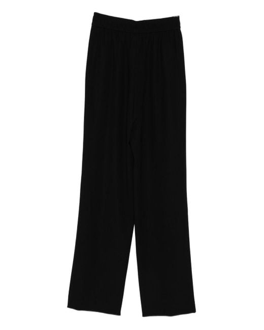 Emporio Armani Black Straight-Leg Trousers