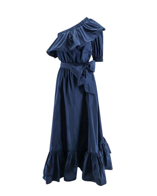 Lavi Blue Long Taffetà Dress