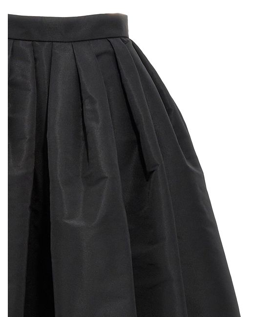 Curled Midi Skirt Gonne Nero di Alexander McQueen in Black