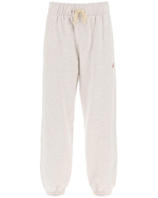 Autry White Melange Sweatpants With Logo Patch