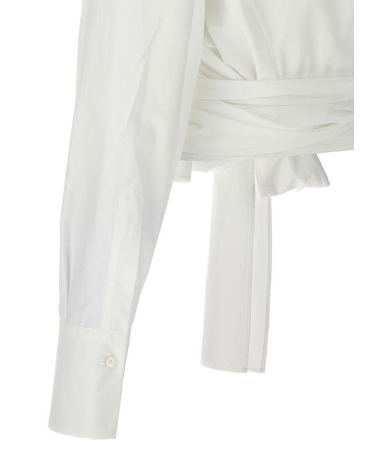 Knot Shirt Camicie Bianco di Fabiana Filippi in White