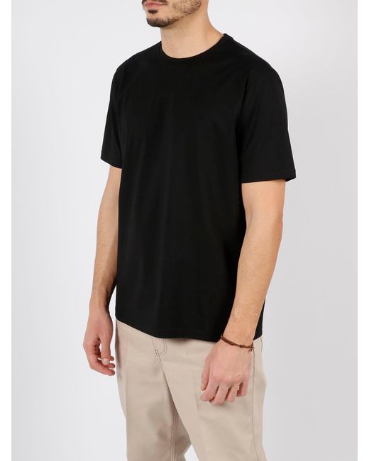 Herno Black Superfine Cotton Stretch T-Shirt for men