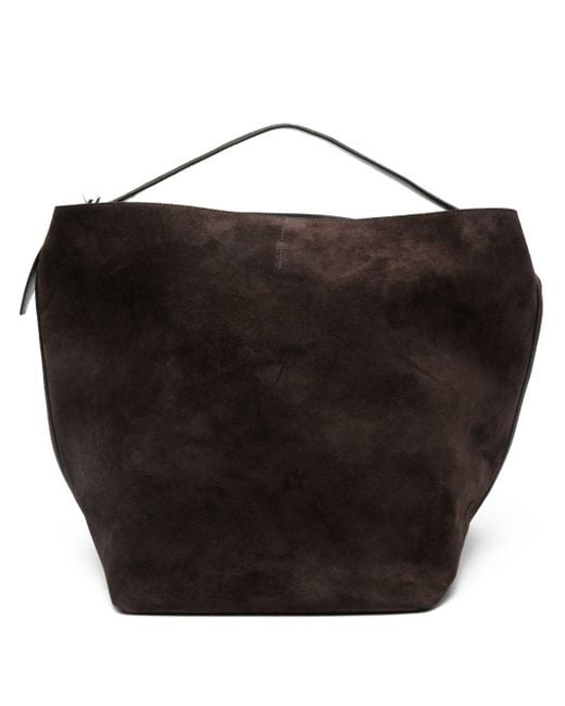 Totême  Black Suede Beltet Tote Bag