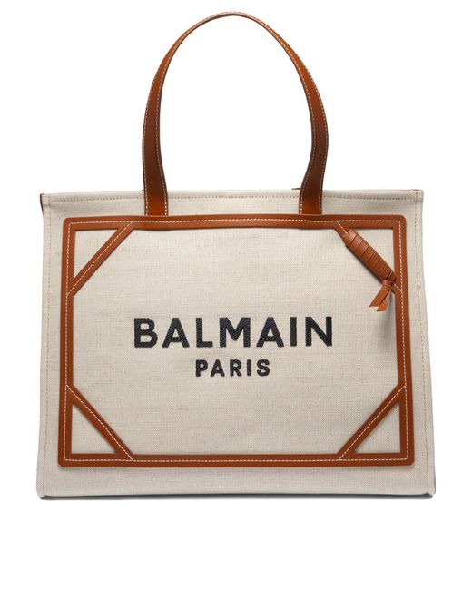Balmain Natural "b-army" Tote Bag