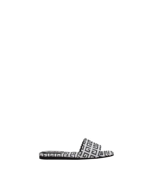 Givenchy White Slippers And Clogs Fabric Black