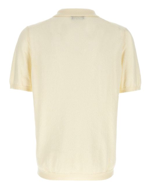 Roberto Collina Natural Spongy Cotton Shirt Polo for men