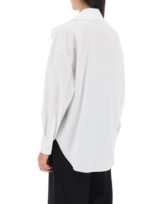 Alexander McQueen White Shirt With Orchid Detail
