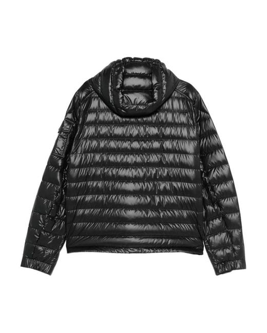 Moncler Black Lauros Hooded Short Down Jacket for men
