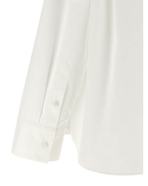 Valentino Garavani White Hibiscus Shirt, Blouse
