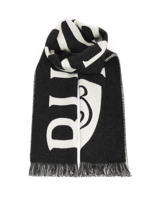 Burberry Black Wool Scarf Scarves And Foulards