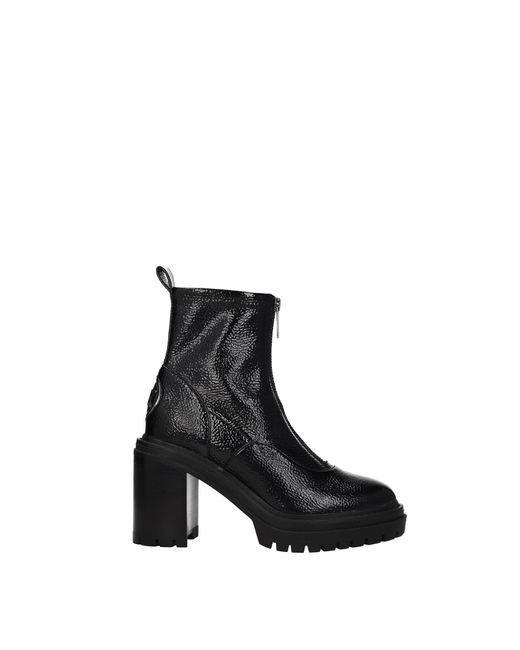 Michael Kors Ankle Boots Cyrus Eco Leather in Black | Lyst