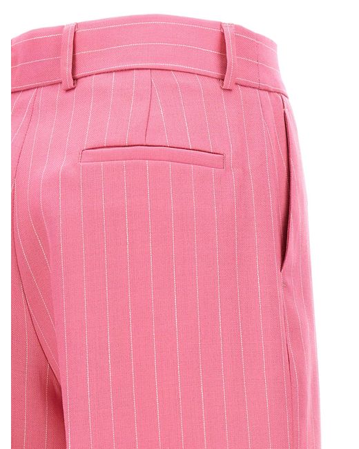 MSGM Pinstripe Pants Pink