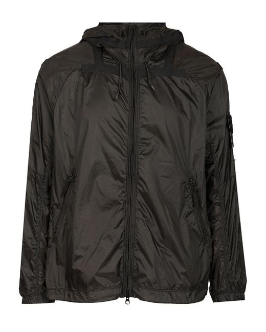Stone Island Black Light Hooded Jacket for men