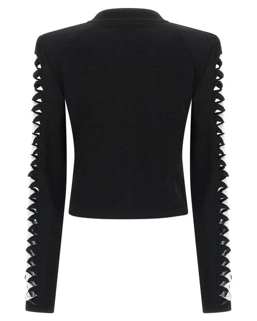 Balmain Black Cut-Out Blazer Blazers