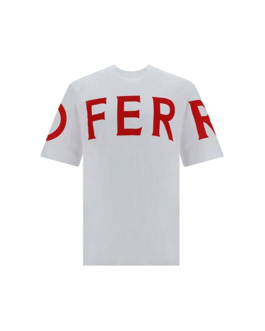 T-Shirt di Ferragamo in White da Uomo