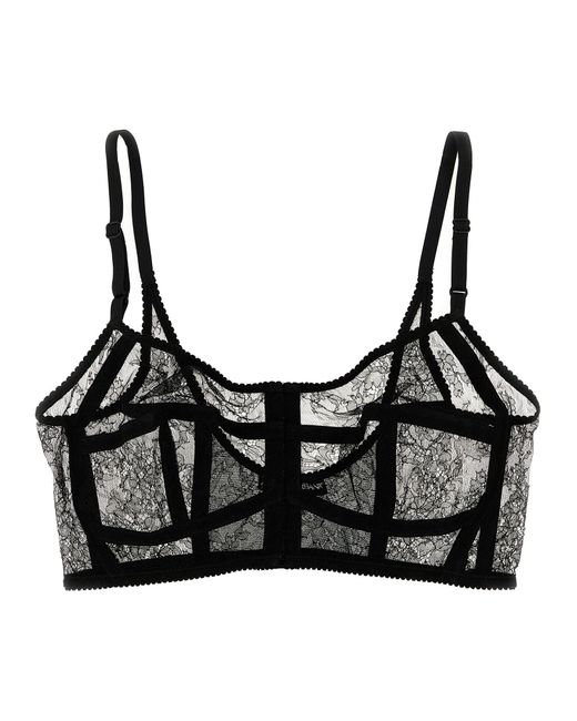 Dolce & Gabbana Black Lace Bra Underwear, Body