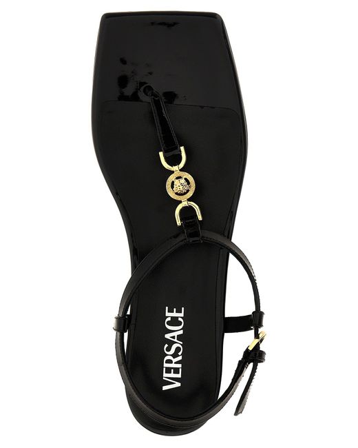 Versace Medusa Sandals in Black Lyst