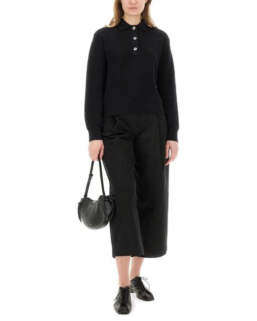 Studio Nicholson Black Wide Pants Dordoni