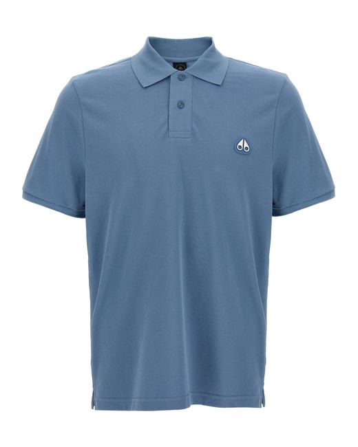 Moose Knuckles Blue 'Everett' Polo Shirt for men