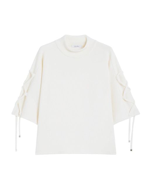 Max Mara White Soft Wool Sweater