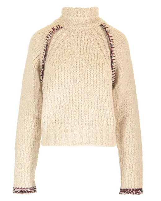 DURAZZI MILANO Natural Chunky Knit Sweater Knitwear Beige