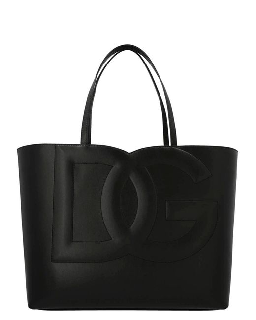Logo Tote Nero di Dolce & Gabbana in Black