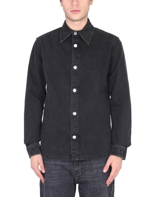 Regular Fit Shirt "Palak"-Uomo di Séfr in Blue da Uomo