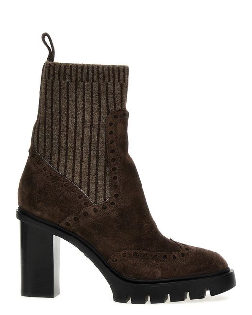 Santoni Brown Ferric Boots, Ankle Boots