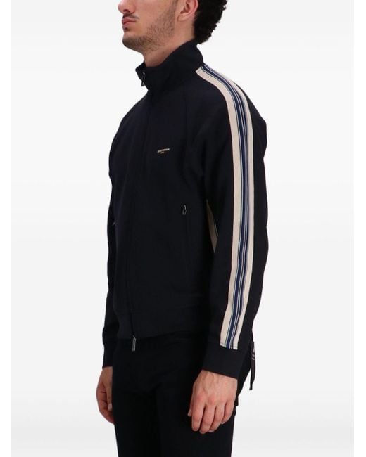 Emporio Armani Black Logo Cotton Zipped Sweatshirt for men