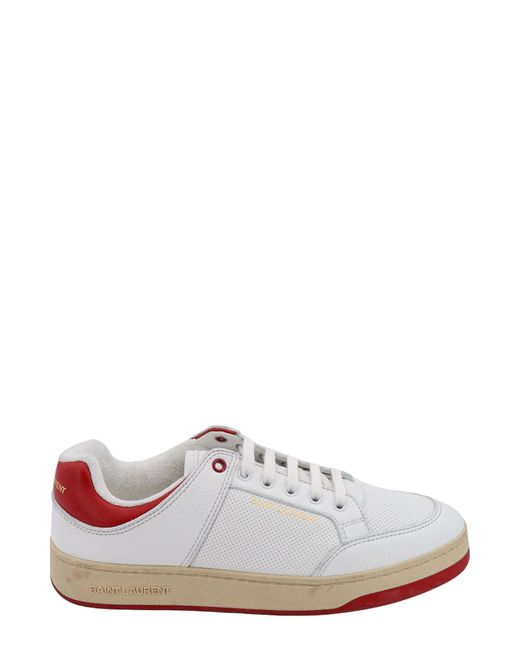 Sneakers sl61 in pelle liscia di Saint Laurent in White da Uomo