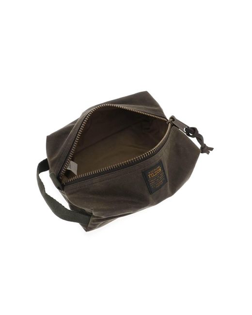 Beauty Case In Thin Cloth-Unisex di Filson in Brown