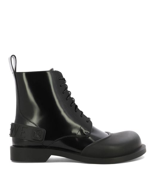 Loewe Black "Campo" Lace-Up Boots for men