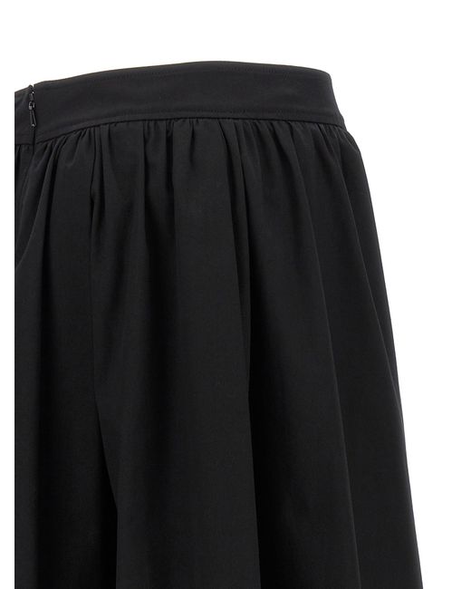 Pleated Midi Skirt Gonne Nero di Moschino in Black