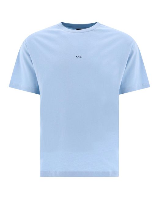 A.P.C. Blue "kyle" T-shirt for men