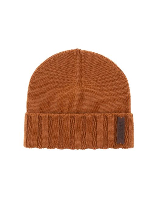 Zegna Brown Oasi Cashmere Beanie for men
