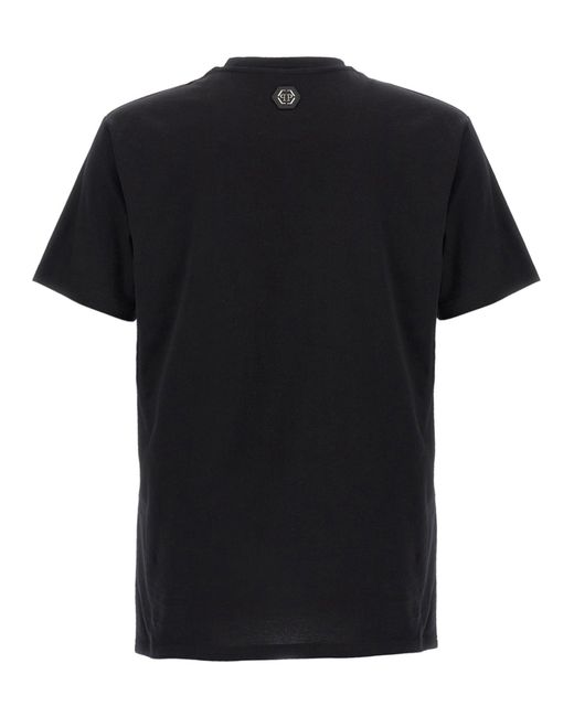 Printed T Shirt Nero-Uomo di Philipp Plein in Black da Uomo