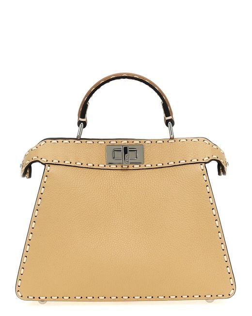 Fendi Natural Peekaboo Iseeu Small Hand Bags