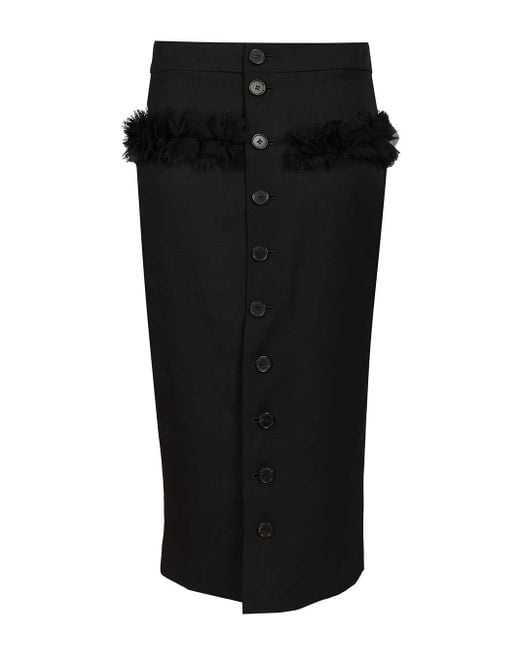 Alexander McQueen Pencil Skirt Skirts Black