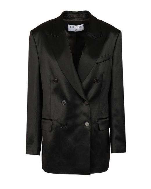 Filippa K Black Double-Breasted Blazer Jackets